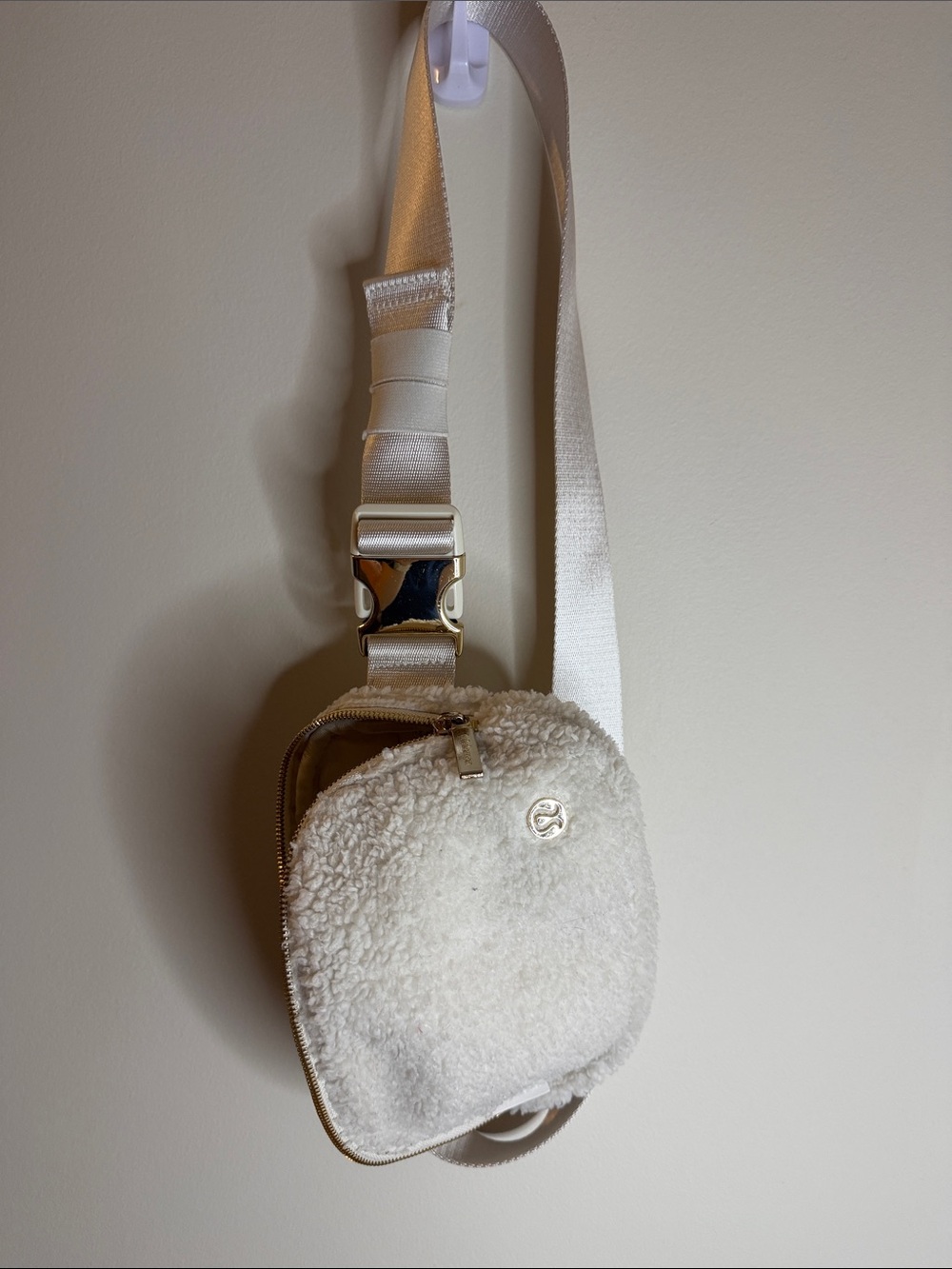 lululemon athletica Cream Sherpa Crossbody Bag